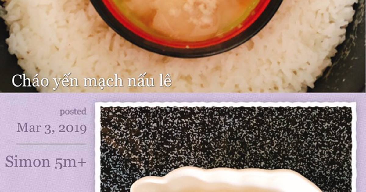 Ăn dặm kiểu Nhật - 5m - Cháo yến mạch nấu lê