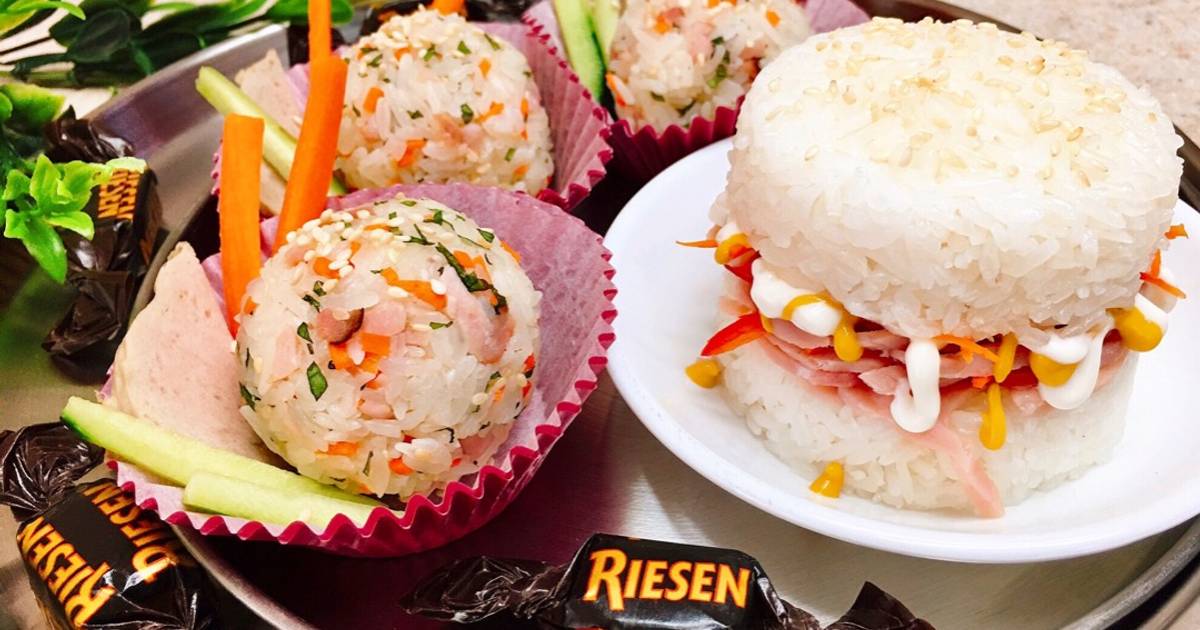 Rice burger & rice balls