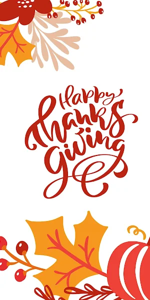 Thanksgiving, Leaves, Pumpkin, Berries 5K iPhone Wallpaper Background