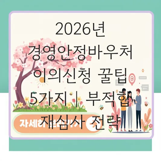경영안정바우처 신청 시 부적합 사유별 이의신청 및 재심사 절차 대표 이미지