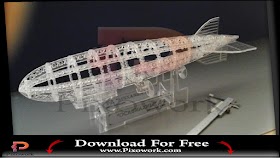 Cute CDR and DXF files Airship Model 3D Puzzle