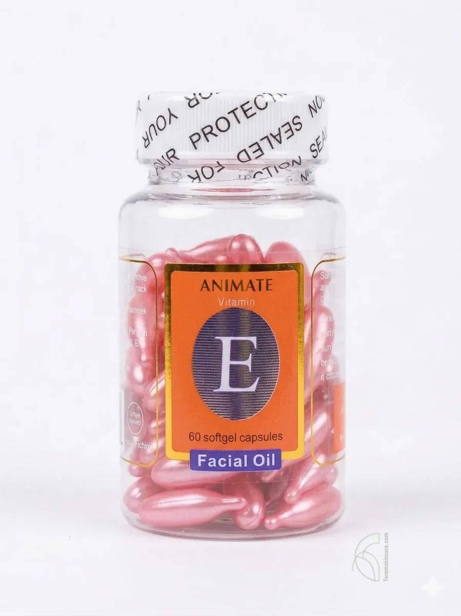 Vitamin E Soft Gel Capsule Facial Oil pink