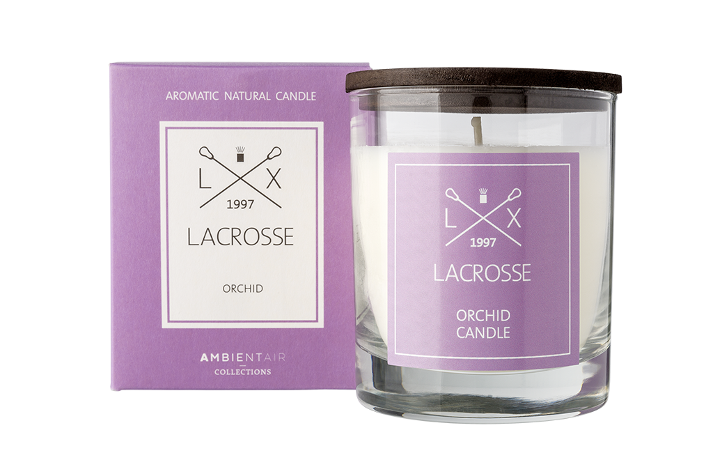 Vela en vaso de vidrio Lacrosse™ Orchid