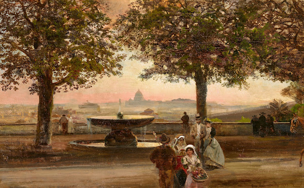 Blick auf Rom von der Villa Medici 1893