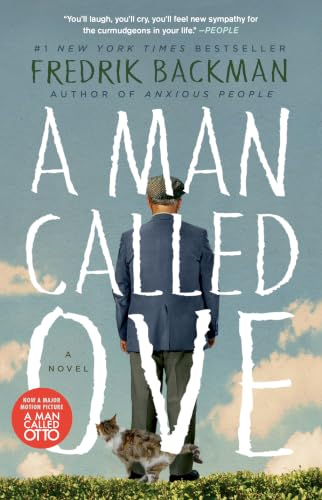 The flat front book cover for A Man Called Ove by Fredrik Backman