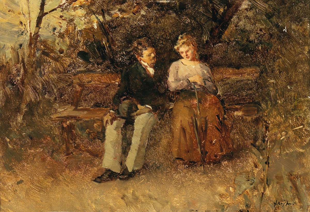 Lovers On A Park Bench