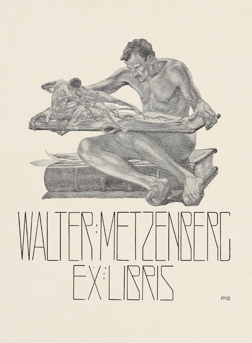 Bookplate of Walter Metzenberg 1910
