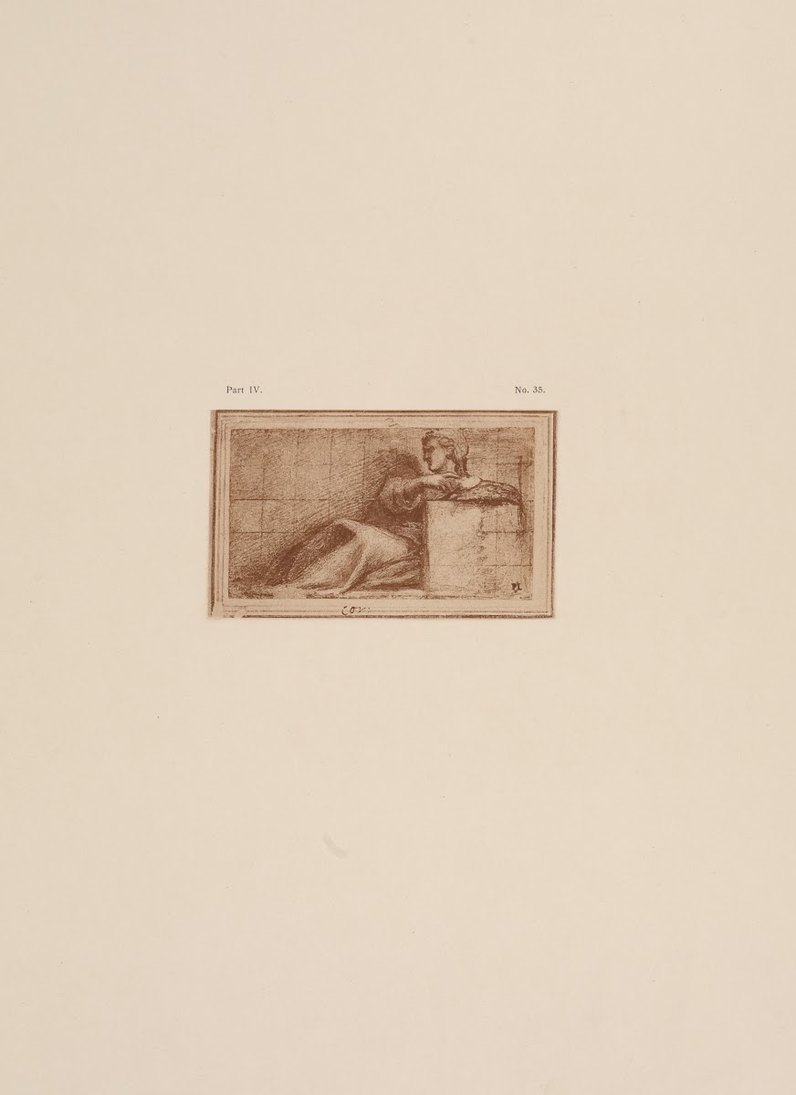 Correggio  Drawing of reclining figure 1900