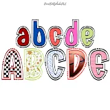 Canva Frames lines and dots Letters Uppercase lowercase photo 6 template 240