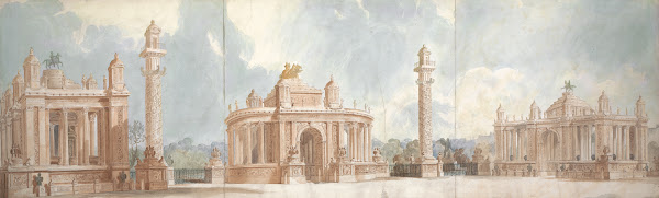 Design for Hyde Park and St James Park Entrance ca 1826