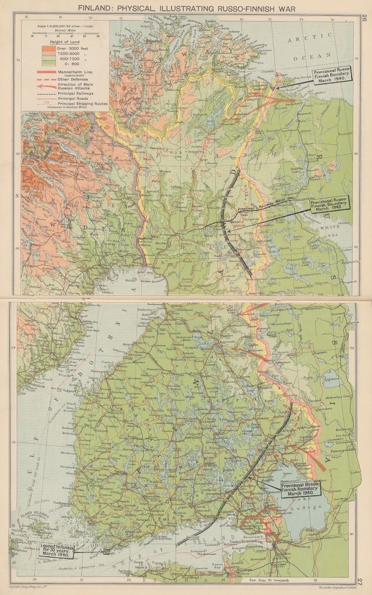 Finland Physical Illustrating Russo Finnish War 1940