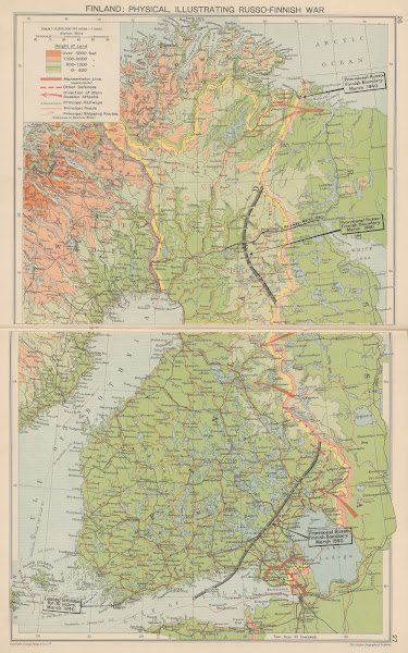 Finland Physical Illustrating Russo Finnish War 1940