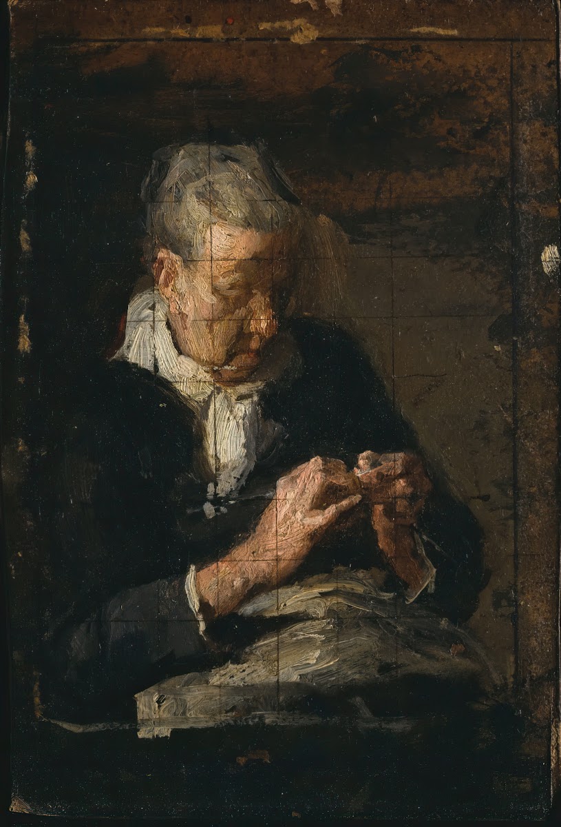 Woman Knitting 1882