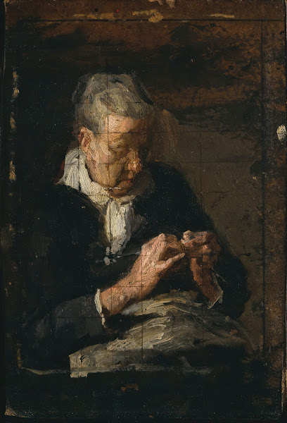 Woman Knitting 1882