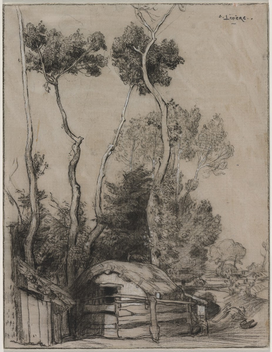 Landscape with Cottages c 1860s 1918