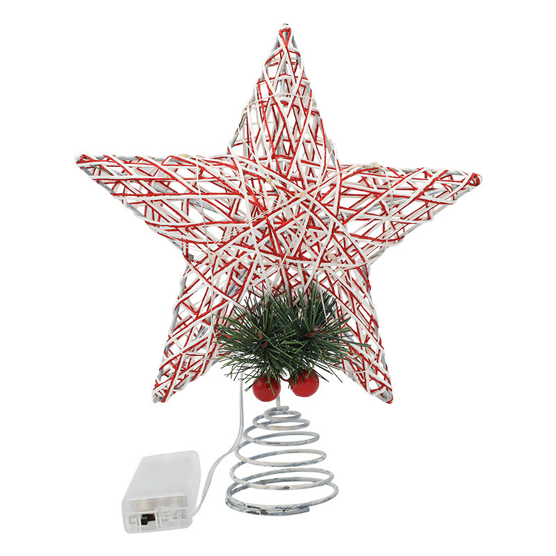 Beleuchteter Weihnachtsbaum-Stern aus Eisen