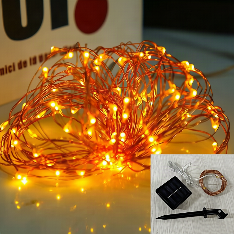 LED-Lichterkette, 10 m, 100 Lichter, USB/Batterie