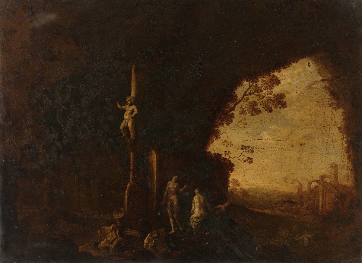 Nymphs in a Cave with Antique Ruins c 1645   c 1655
