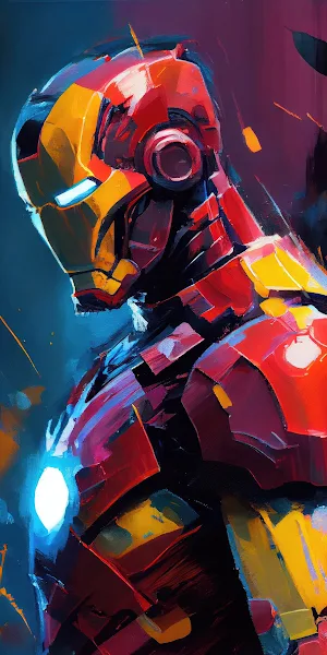 Iron Man Abstract Portrait 4K Wallpaper Background