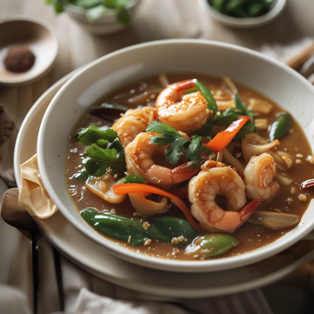 Coconut Soy Ginger Shrimp Stir‑Fry