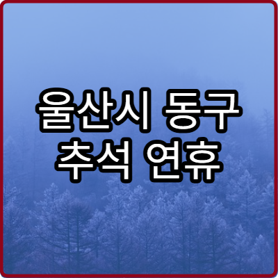 울산시 동구 추석 연휴 산부인과 진료 병원 확인 가능