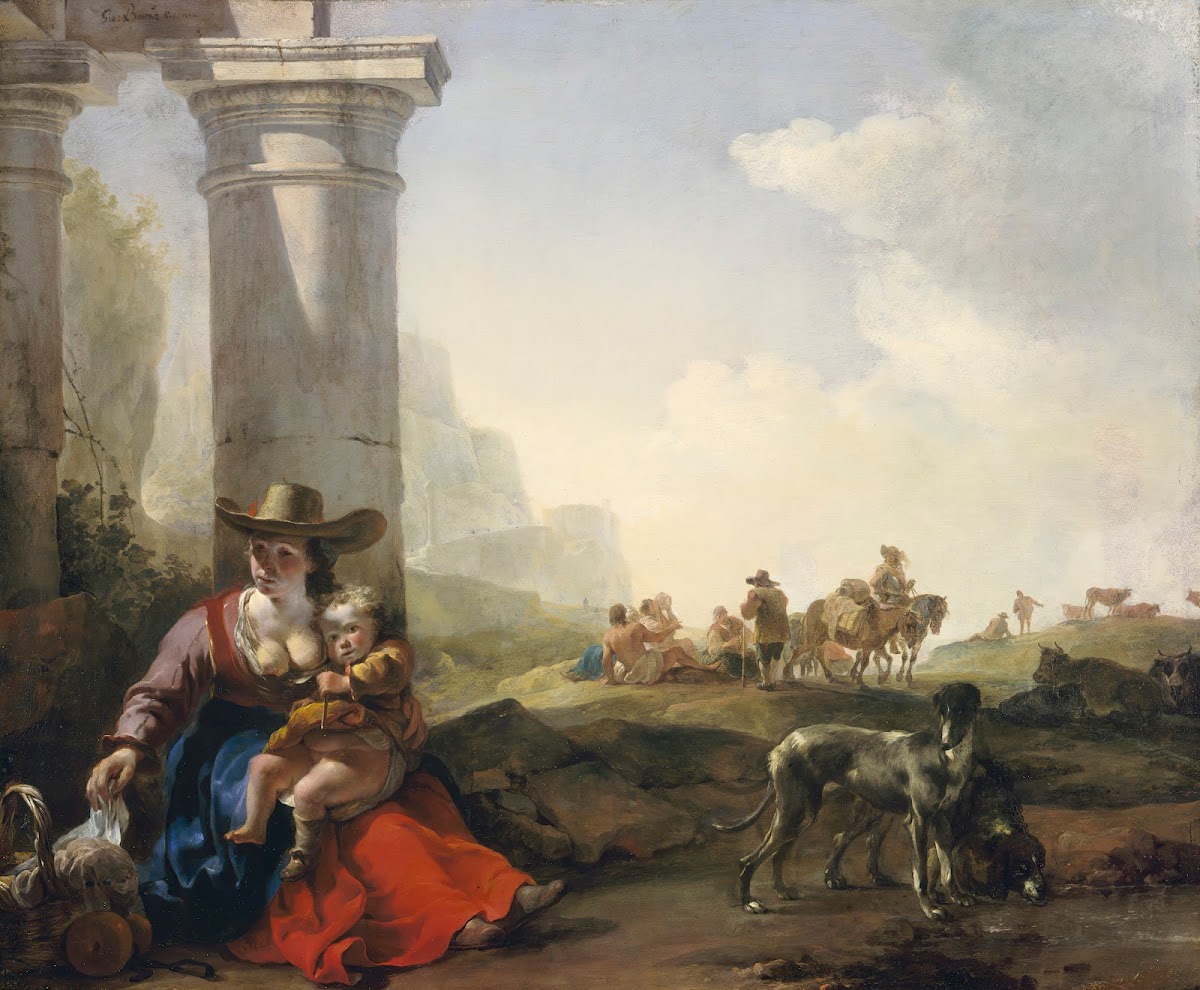 Italian Peasants among Ruins ca between 1649 and 1650