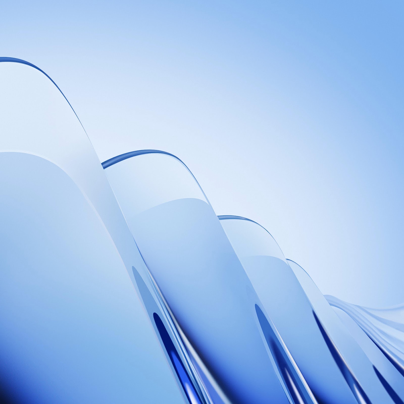 Download Abstract Blue Glossy Waves 5K iPhone