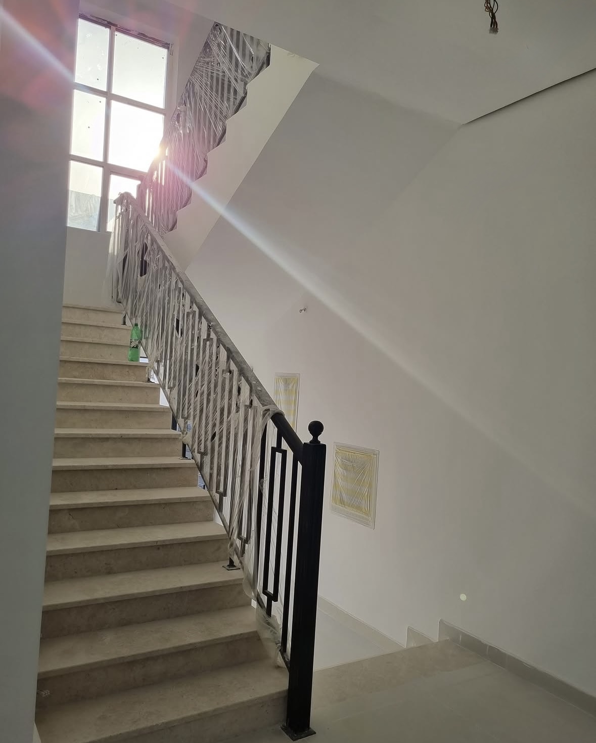 Black steel staircase railing Al Taher UAE Fujairah