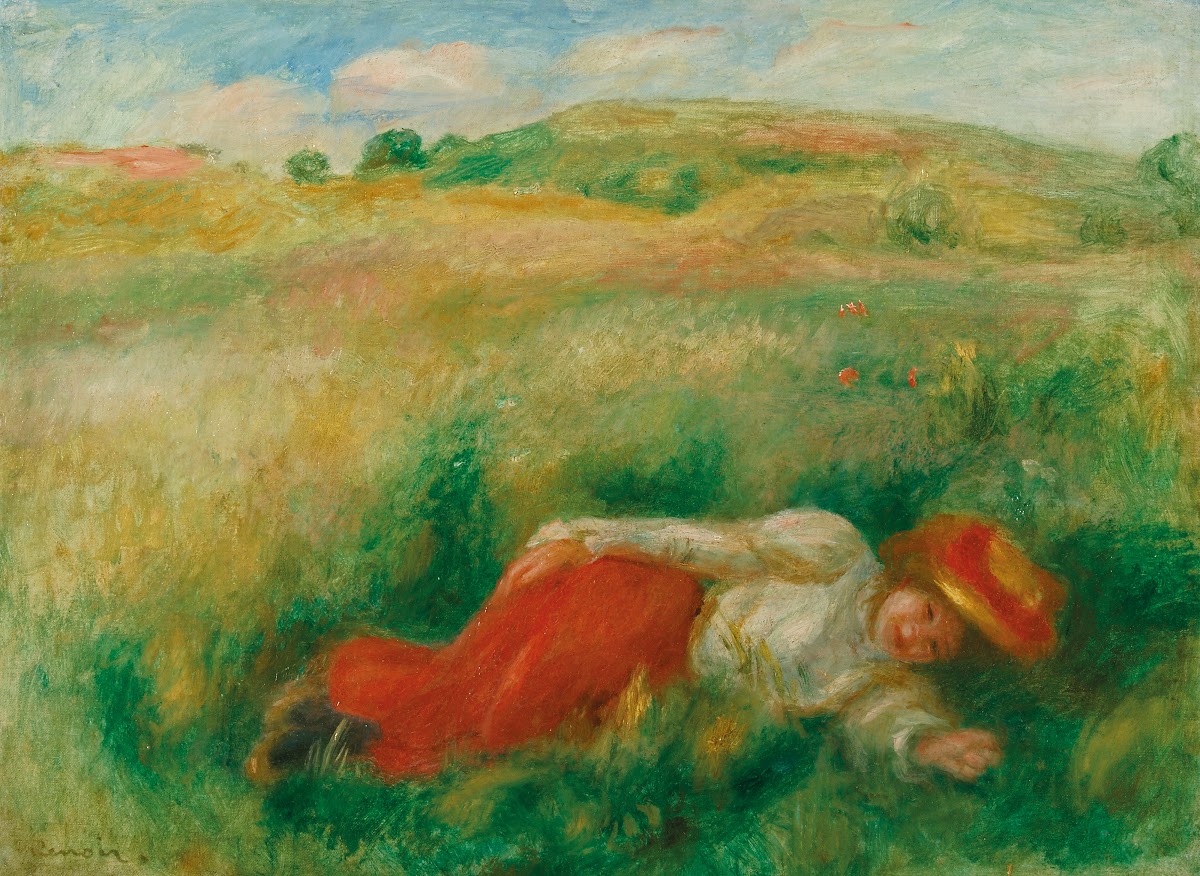 Femme Couchée Dans Lherbe 1899