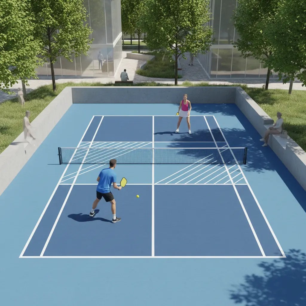 Apa yang dimaksud dengan lapangan pickleball