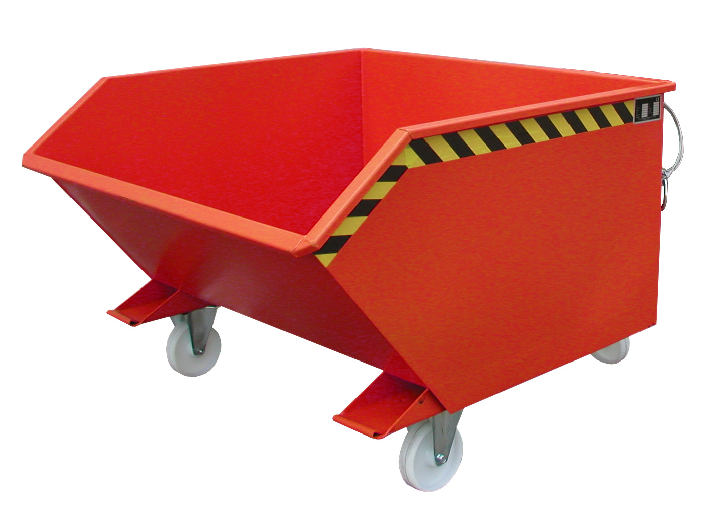 Kiepcontainer GU 750, gelakt, Vuurrood