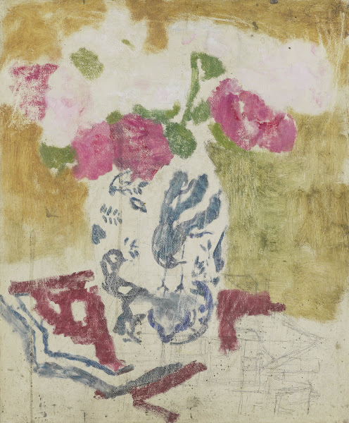 Vase with Pink Flowers c 1880   c 1923