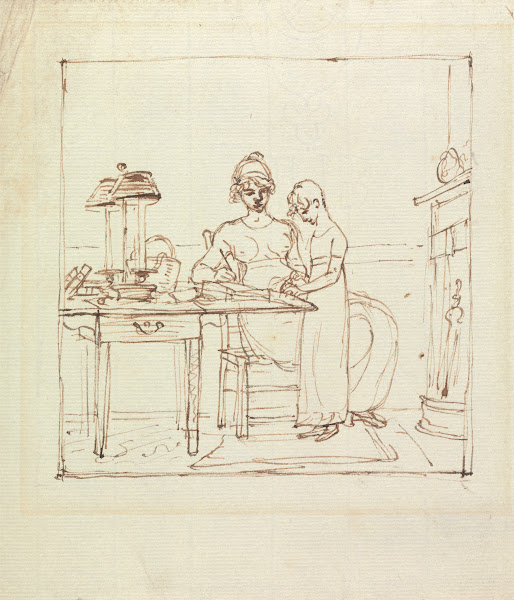 Woman and Girl at a Writing Desk
