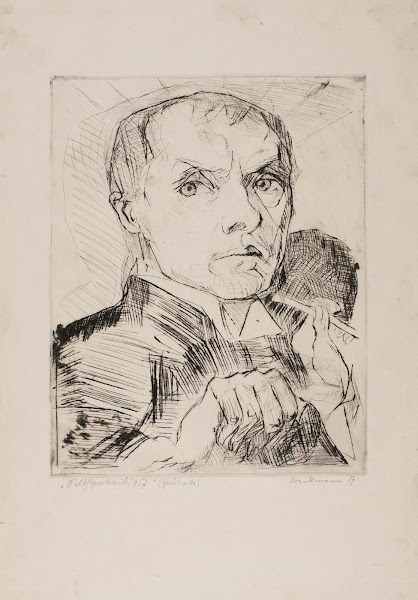 Self Portrait with Stylus plate 19 from Faces 1917