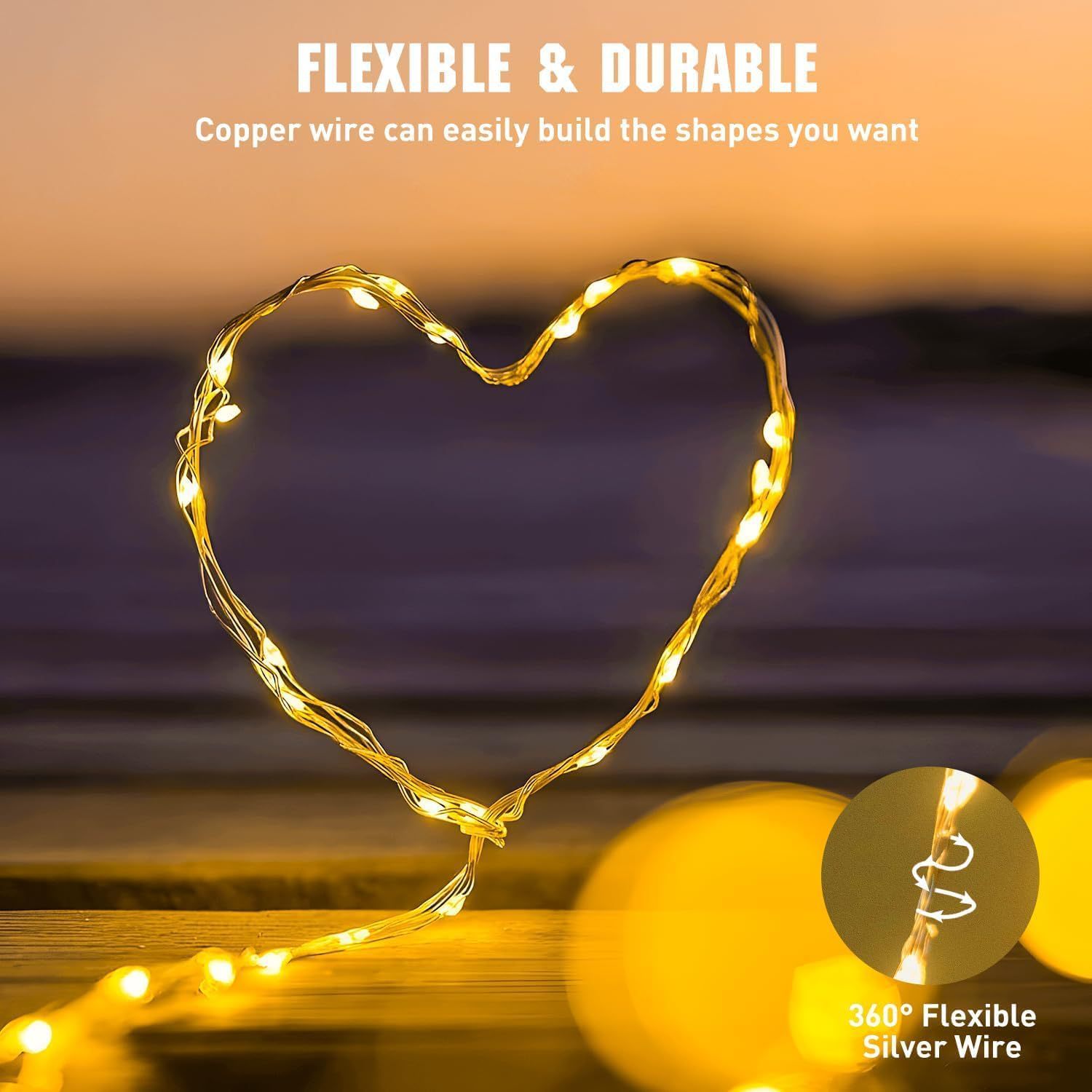 LED Copper Wire Fairy Lights for Creative Decorations