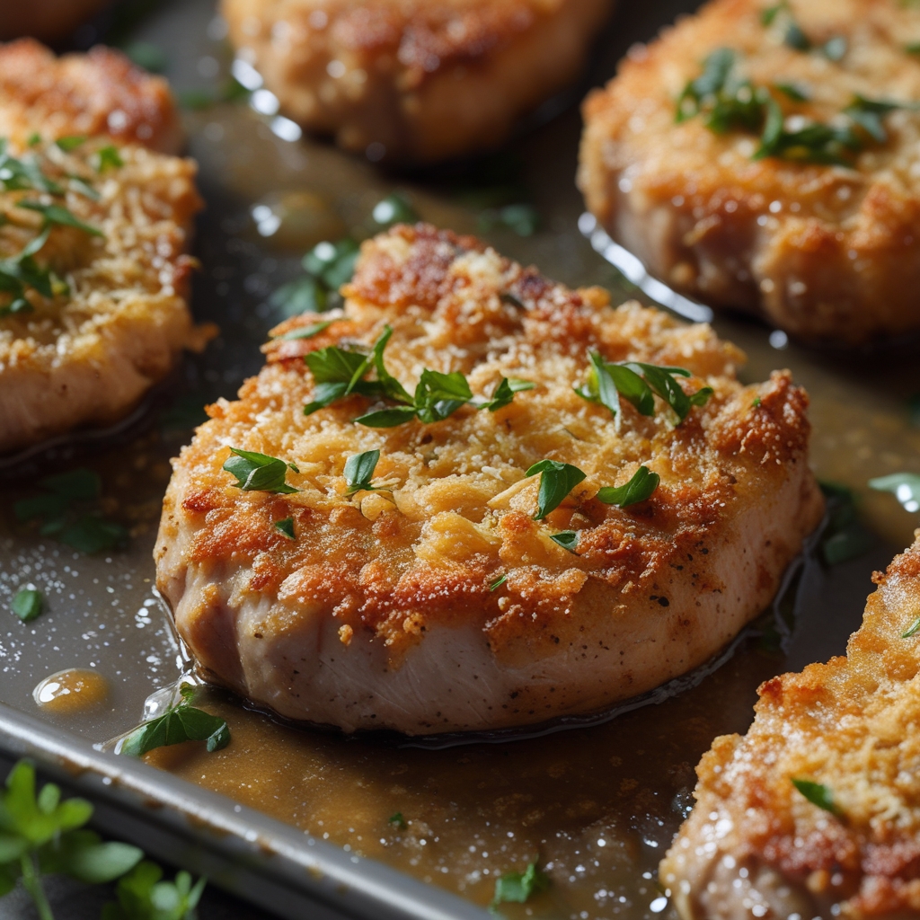 Crispy Parmesan Crusted Pork Chops - Easy Homemade Weeknight Dinner finished