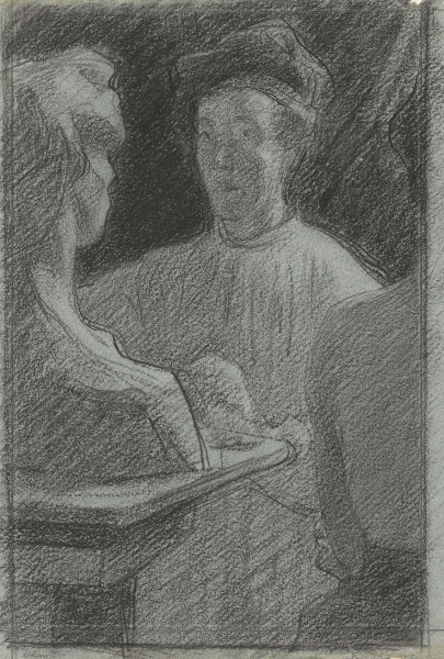 Portret van de beeldhouwer Lambertus Zijl 1874   1925