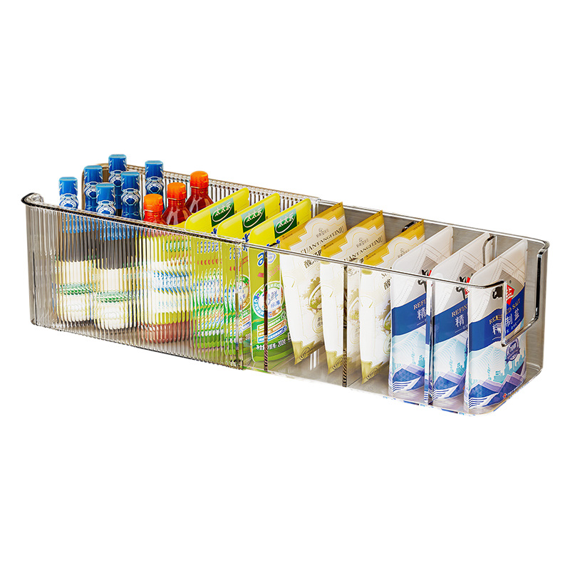 Retractable spice box with dividers, medium size