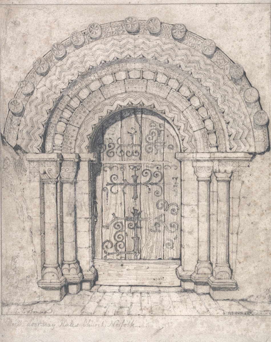 North Doorway of Hales Church Norfolk ca 1818