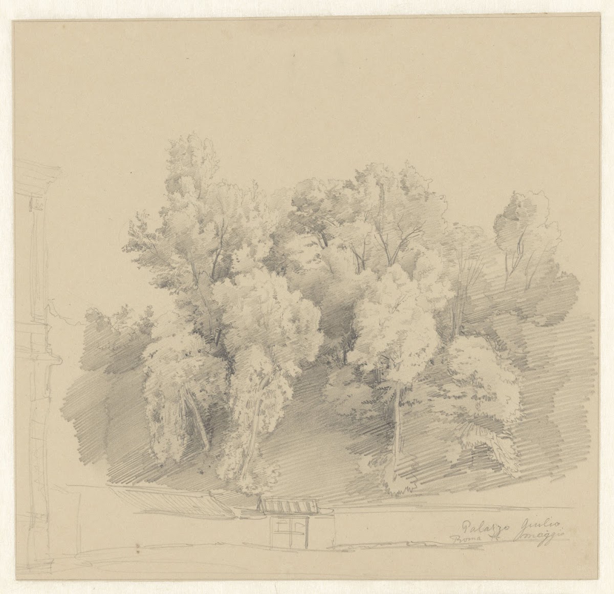 De tuin van het Palazzo Giulio Rome 1825 1873
