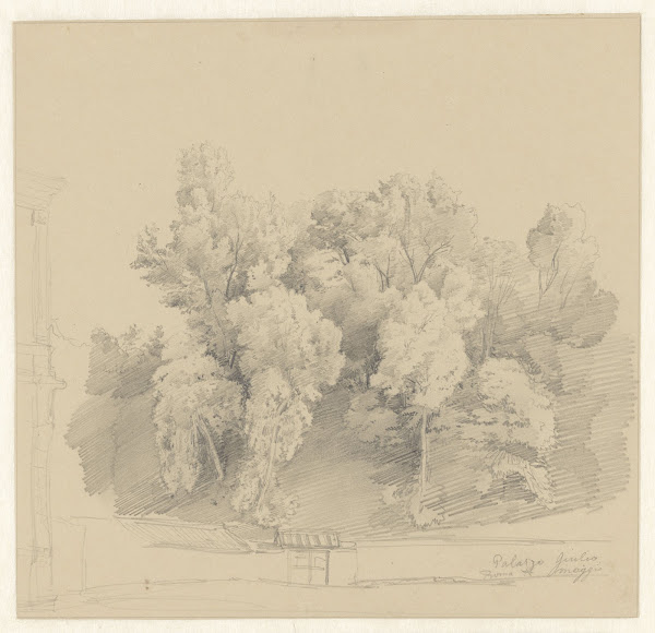 De tuin van het Palazzo Giulio Rome 1825 1873