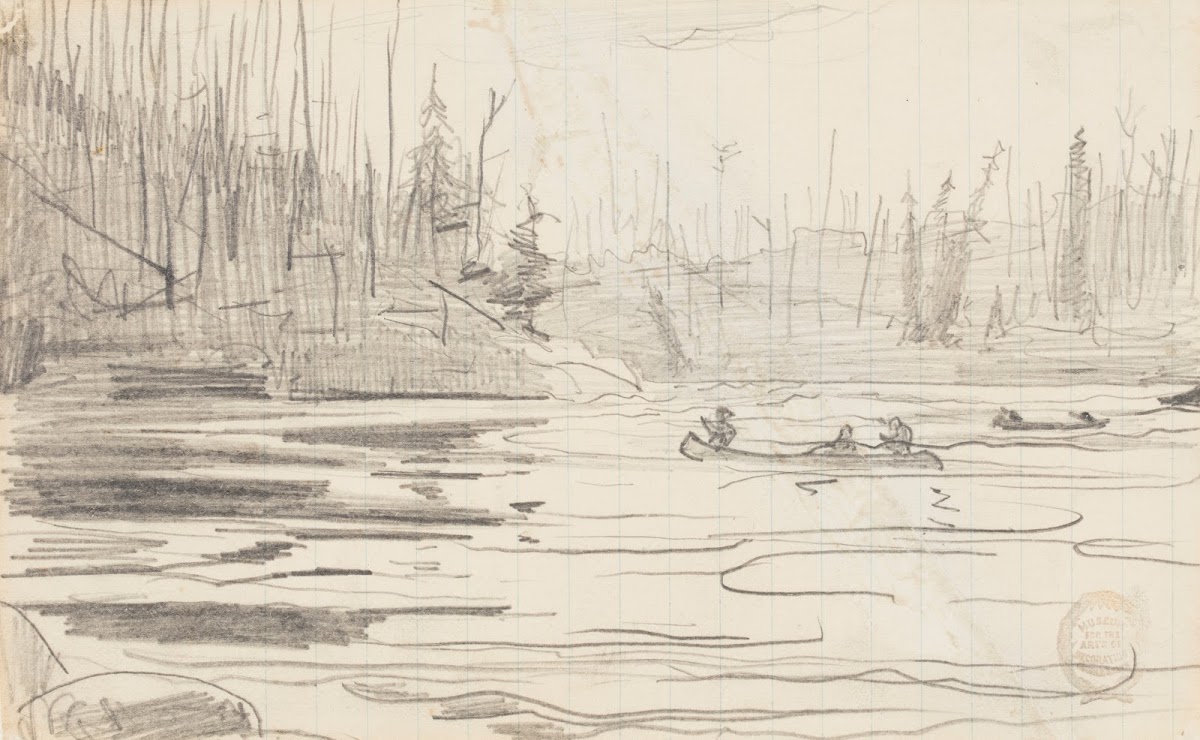Canoes on a Lake 1897