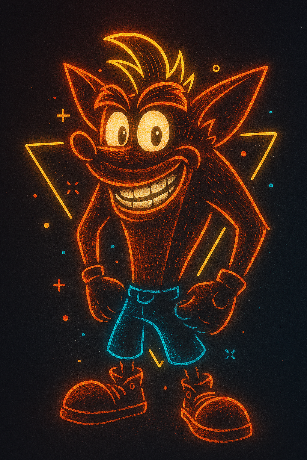 Neon Crash Bandicoot Picture