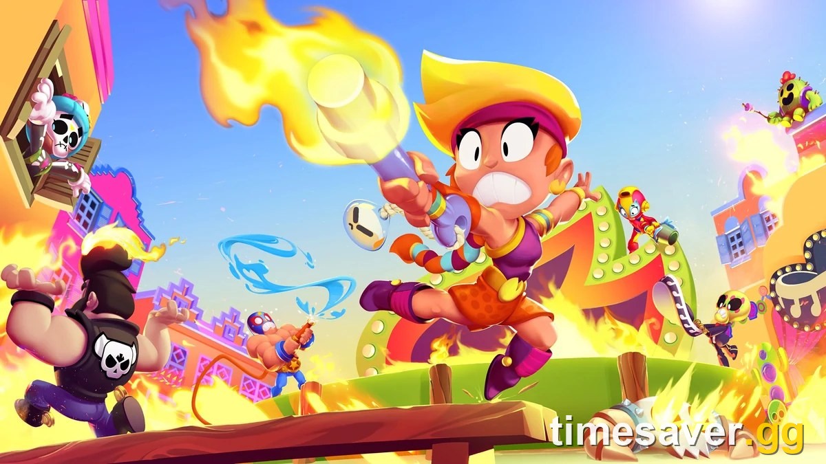 Brawl Stars Amber loadout screen showing her Star Power and Gadget slots in the October 2026 Brawl-O-Ween meta