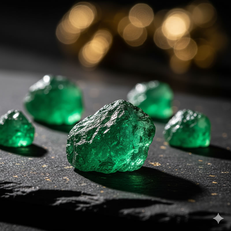 Vivid Green Tsavorite Garnet Rough