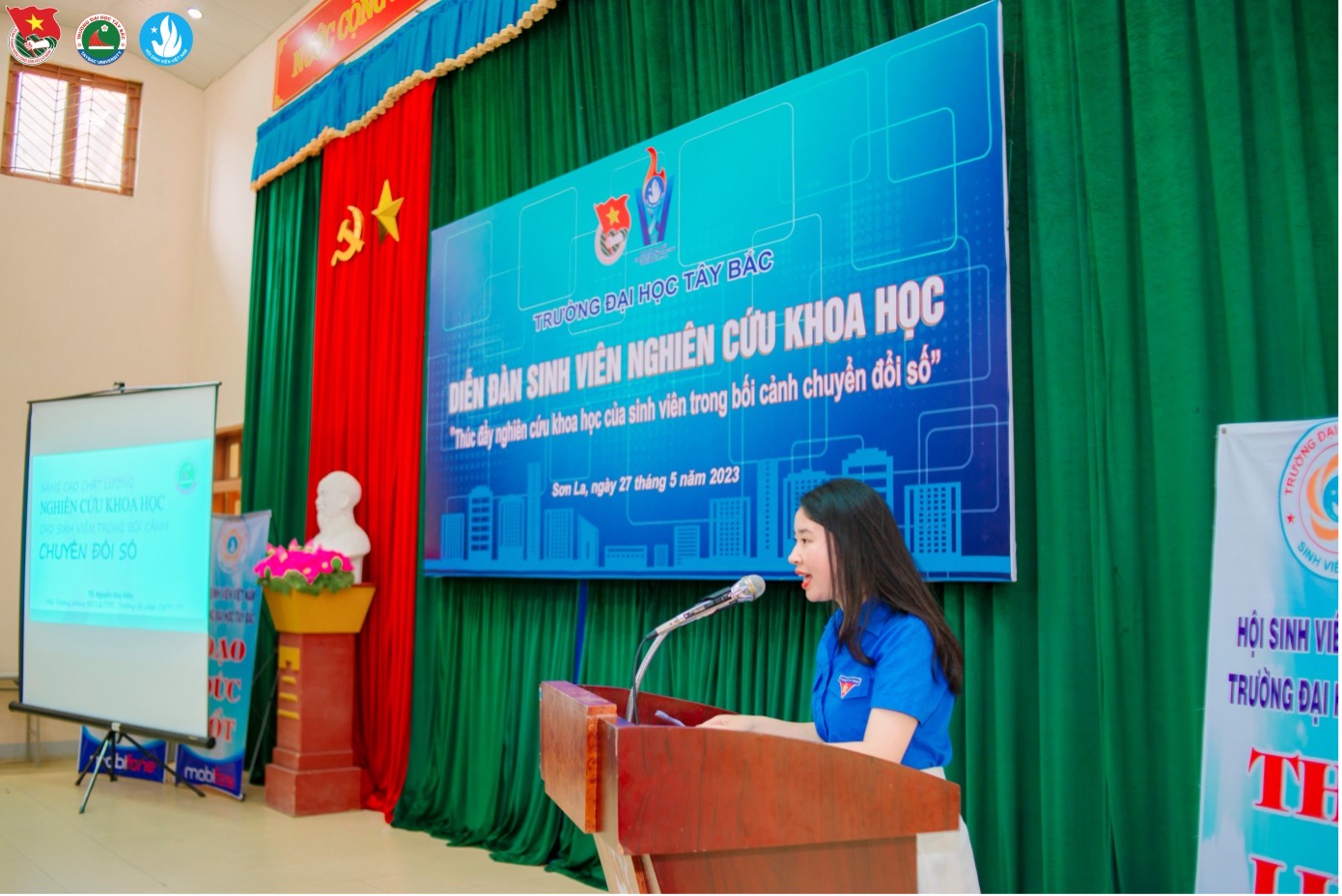Đoàn Thanh niên - Hội Sinh viên Trường Đại học Tây Bắc tổ chức Diễn đàn sinh viên nghiên cứu khoa học với chủ đề "Thúc đẩy nghiên cứu khoa học của sinh viên trong bối cảnh chuyển đổi số"