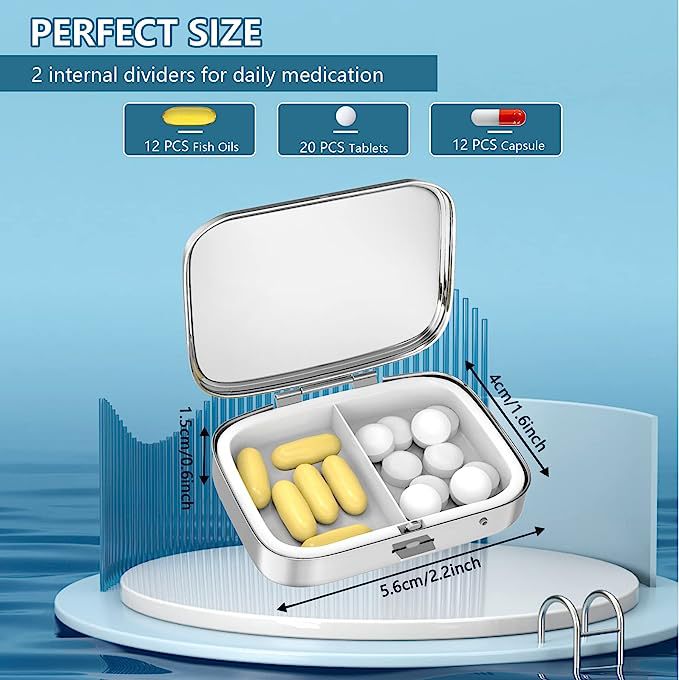 Pillendose mit Fächern, tragbar