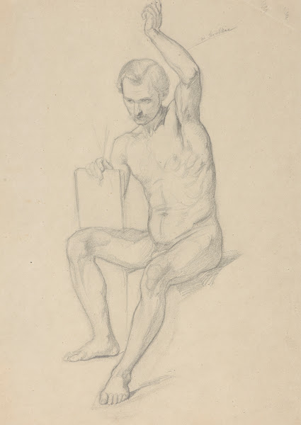 Nude study for the figure of the Prophet Isaiah in the painting The Immaculate C