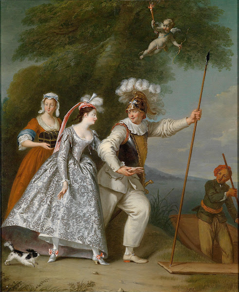 Ein eleganter Herr als Pierrot