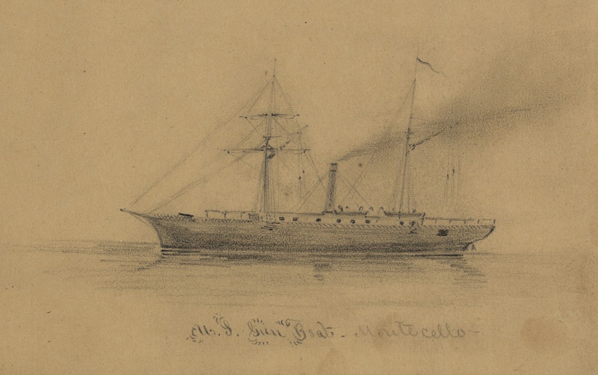 US Gun Boat Montecello 1860 1865